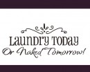 Laundry Today Quotes Wall Decal Vinyl Art Stickers